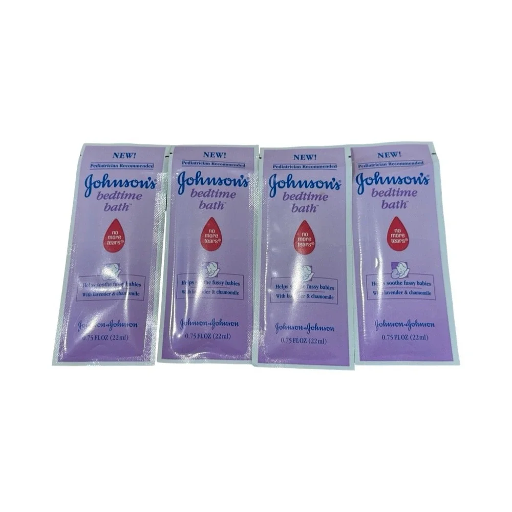 Johnson's Baby Bedtime Bath Sample Pack Lavender Chamomile 4 Pack 0.75 oz (3 oz)